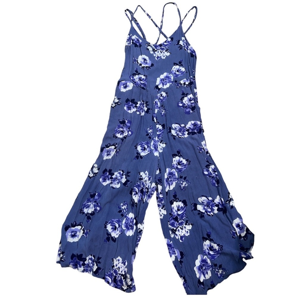 Purple Floral Romper W/Adjustable Straps